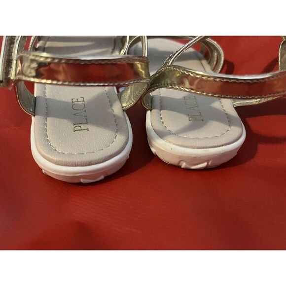 The Children's Place Girls Glitter and Metallic Sandals - Size 13 - Worn Twice! - Picture 7 of 8